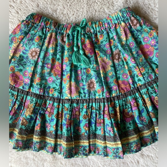 Spell | Little Gypsies Turquoise Folk Town Skirt | 5Y - Picture 10 of 15